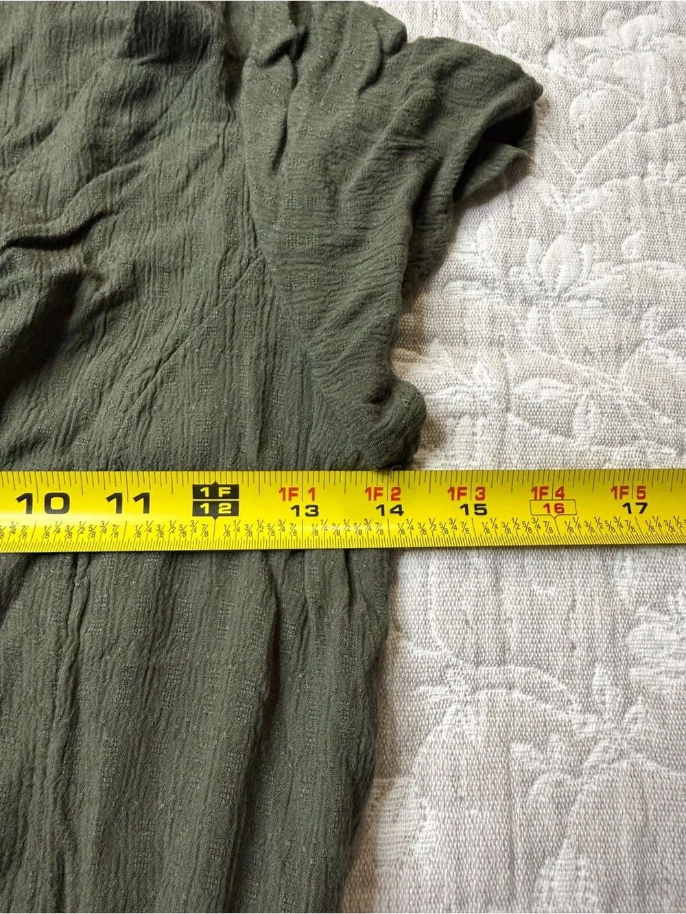 American Eagle Outfitters Women's Olive Green Button-Front Midi Dress Petite